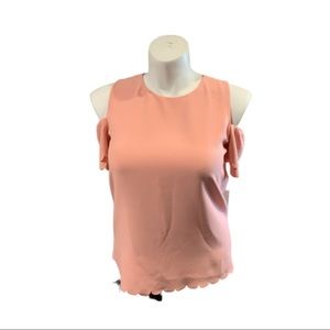 Cooper & Ella cold shoulder lined top